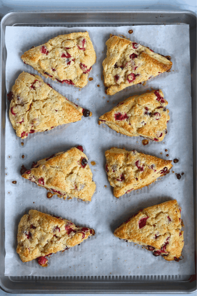 baked sourdough cranberry orange scones