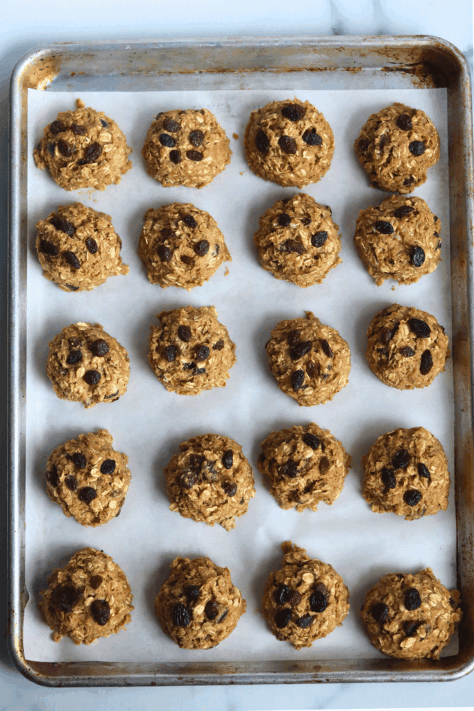 shaped dough mixture into balls