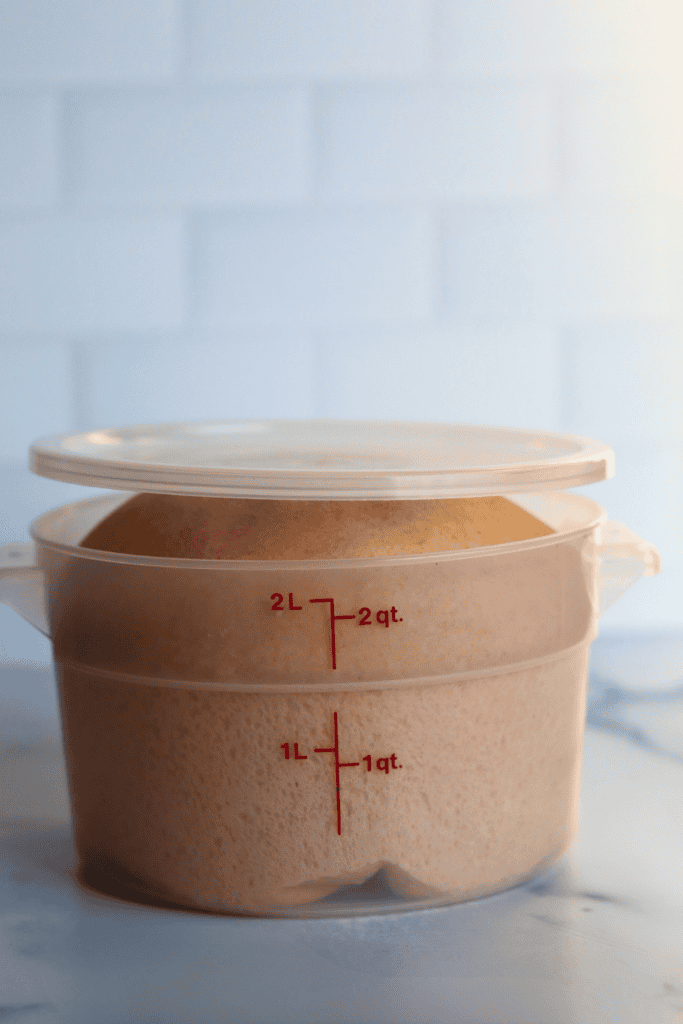 dough that has doubled in size