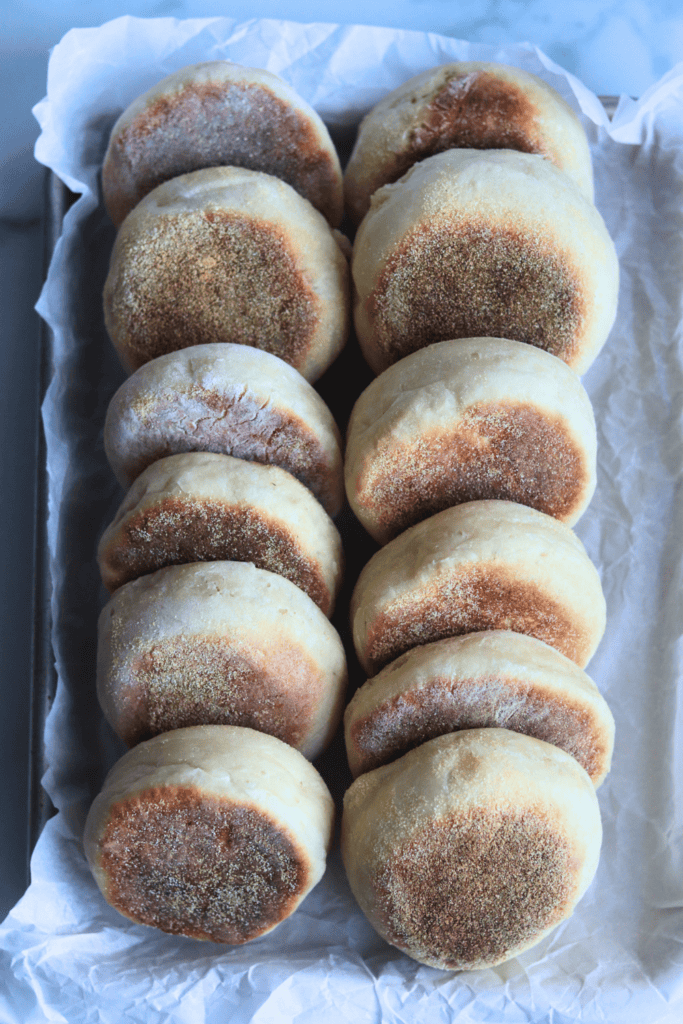 sourdough discard english muffins
