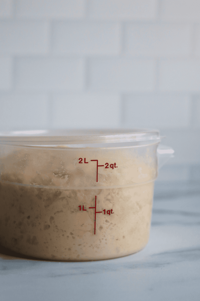 Dough that has doubled in size