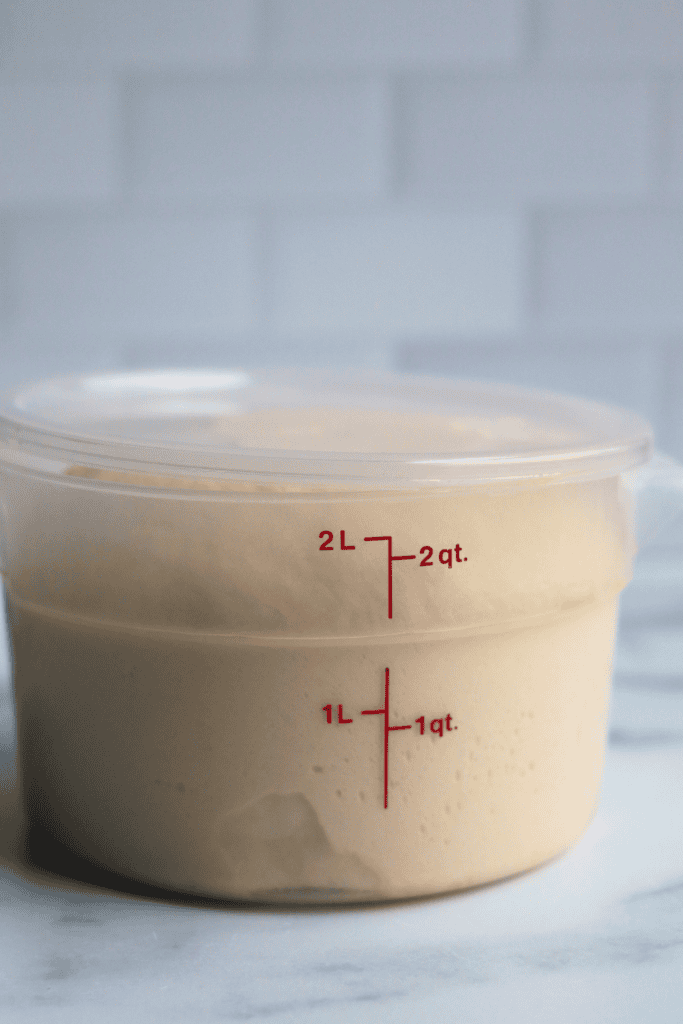 dough that has doubled in size