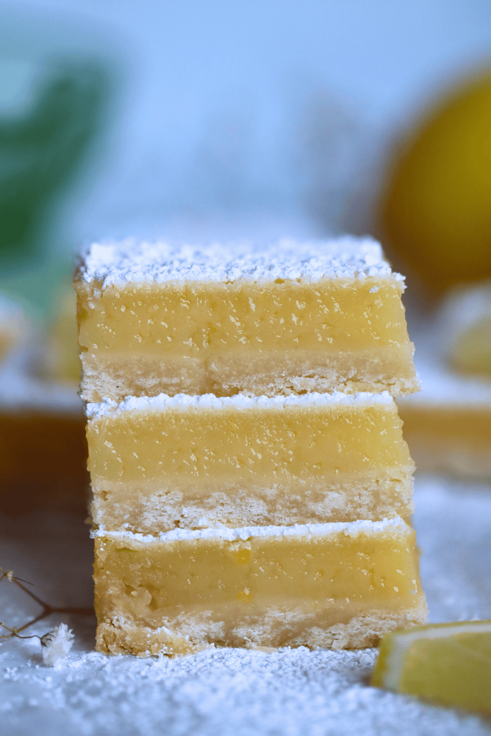 stack of three lemon bars
