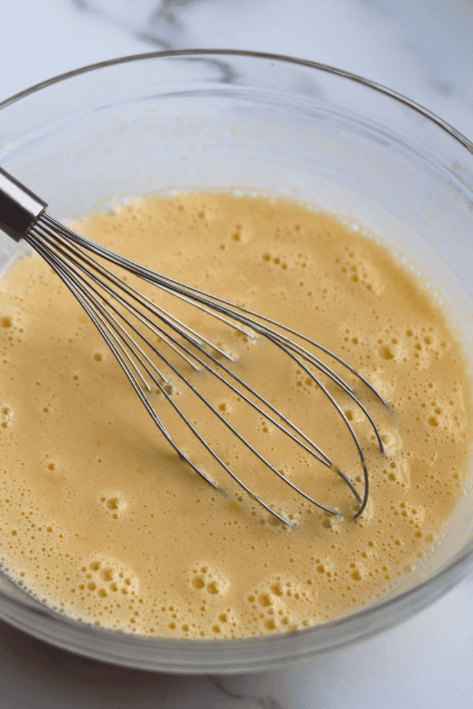 lemon curd filling a bowl