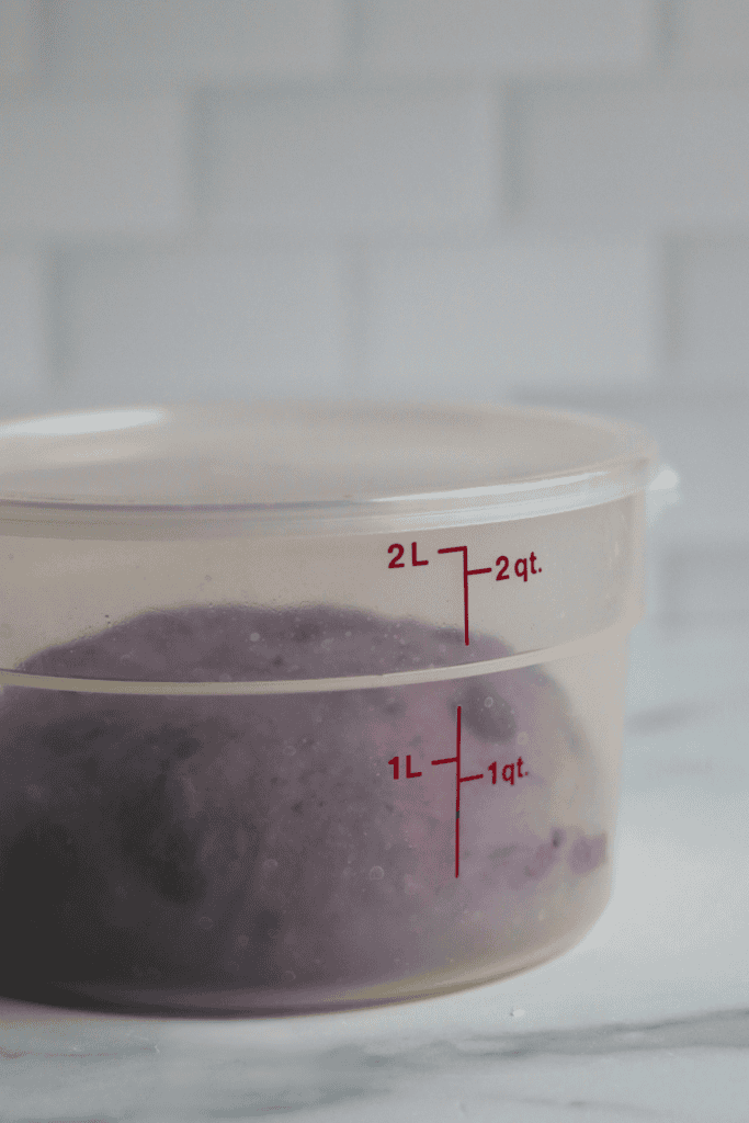 covered dough to rest