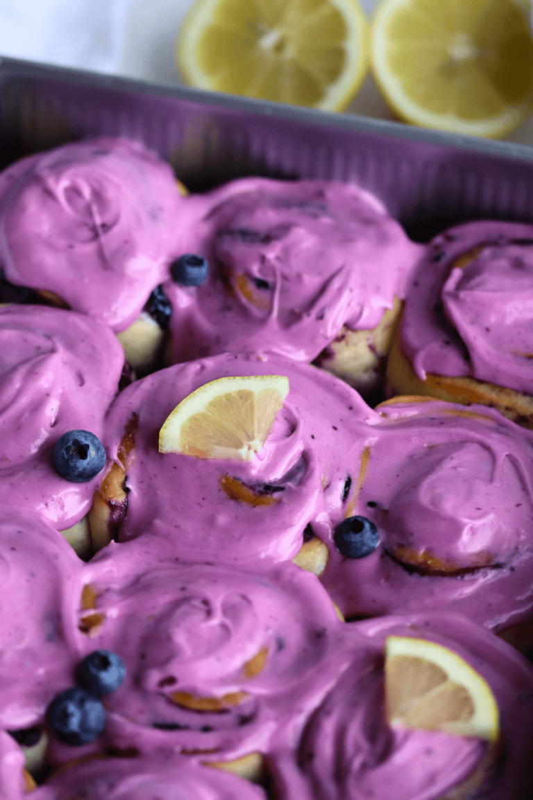 Sourdough Discard Lemon Blueberry Sweet Rolls