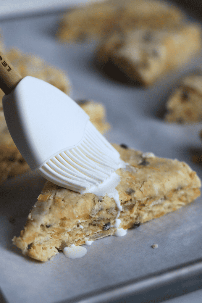brushed scone with heavy whipping cream
