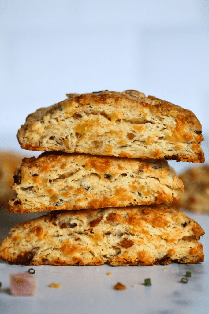 sourdough ham and cheese scones