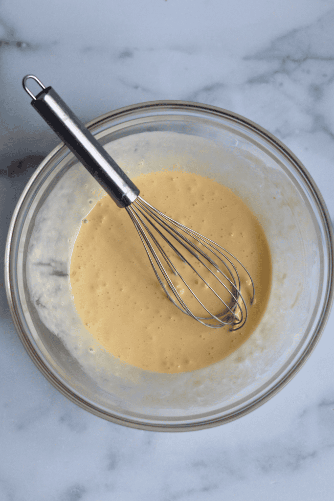 whisked wet ingredients 