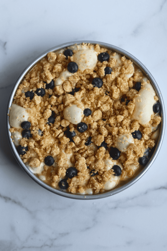 baked sourdough lemon blueberry focaccia
