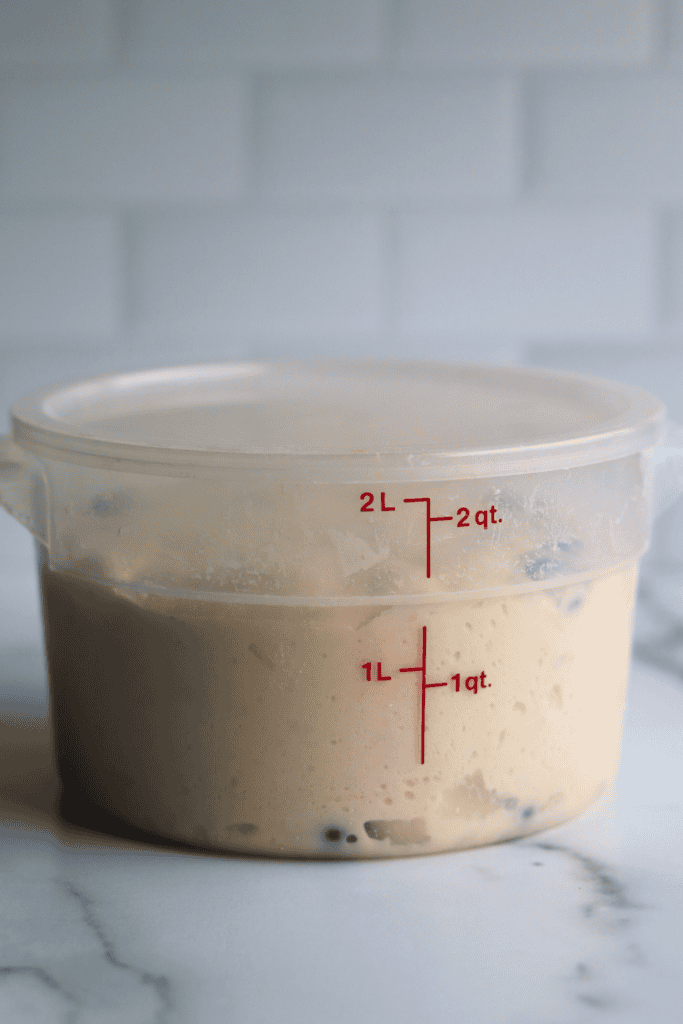 dough covered to rest