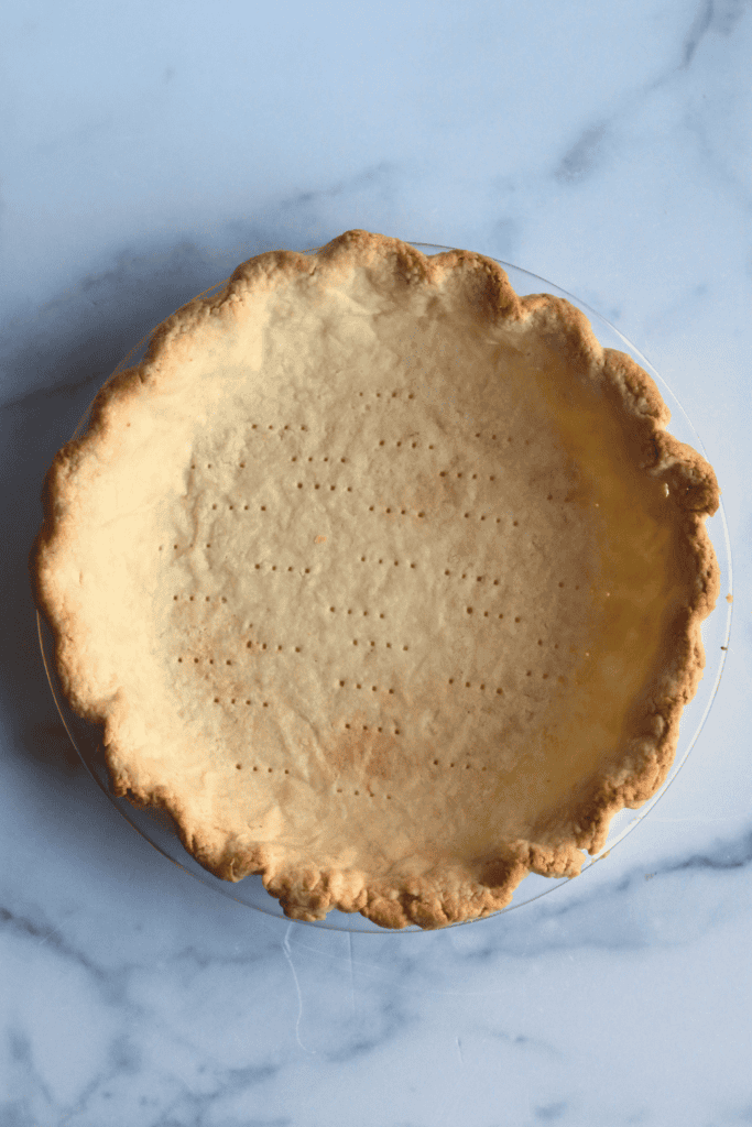 pie crust pricked with fork