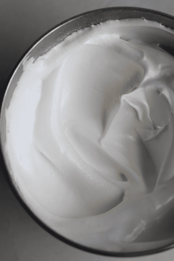 mixed egg whites and cream of tartar until smooth