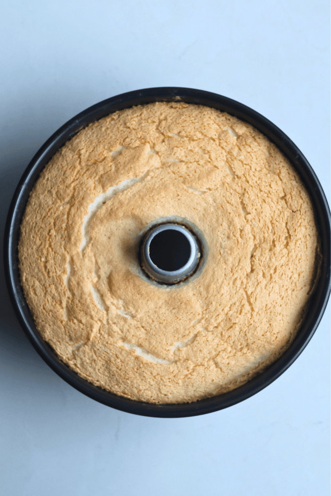 Baked sourdough angel food cake