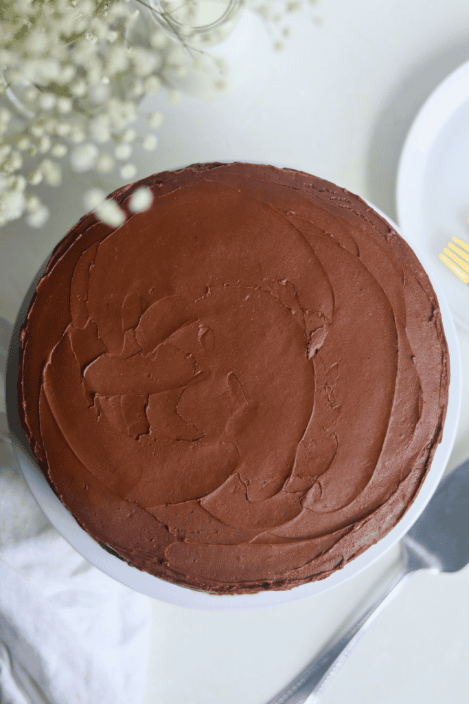 sourdough chocolate cake with frosting