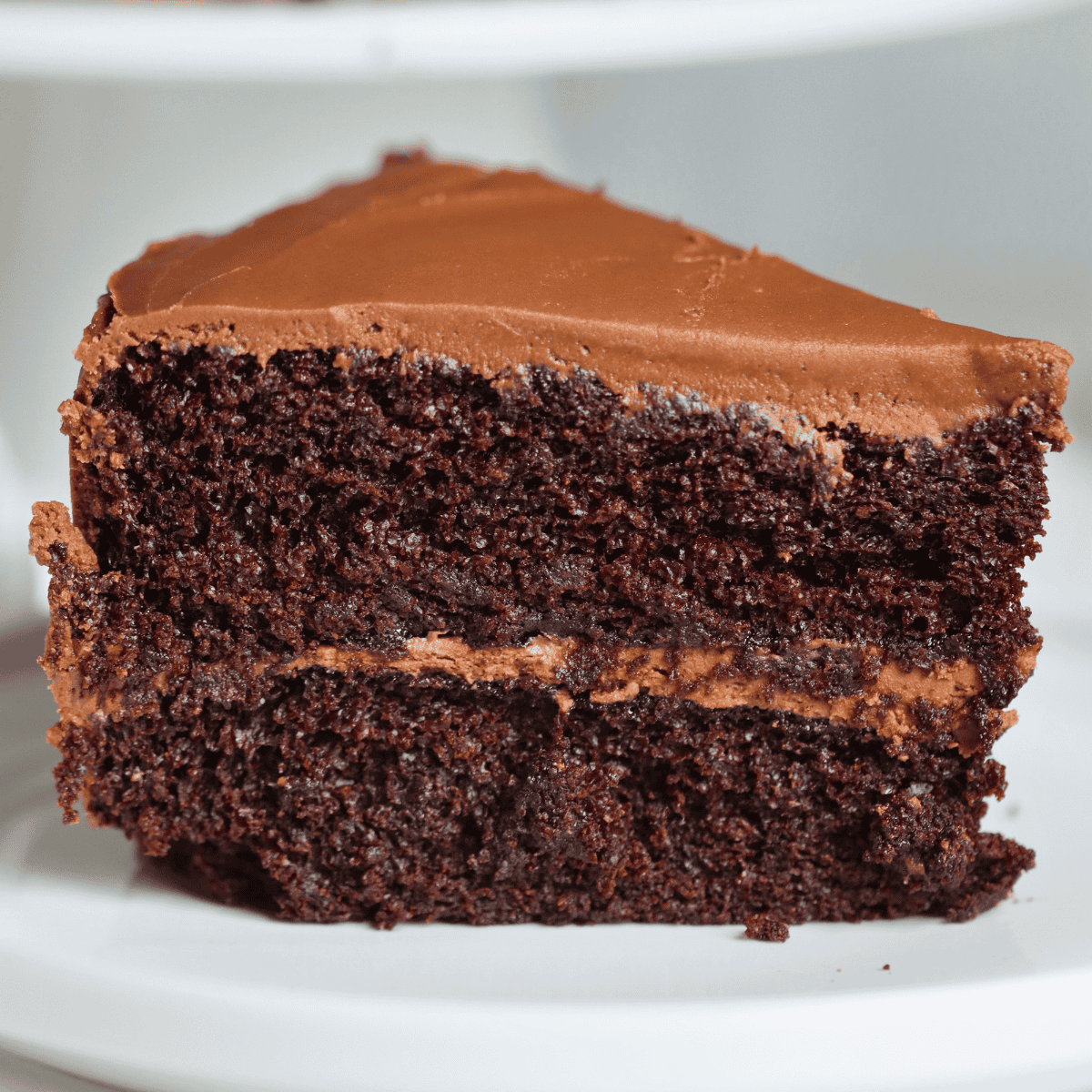 slice of sourdough chocolate cake