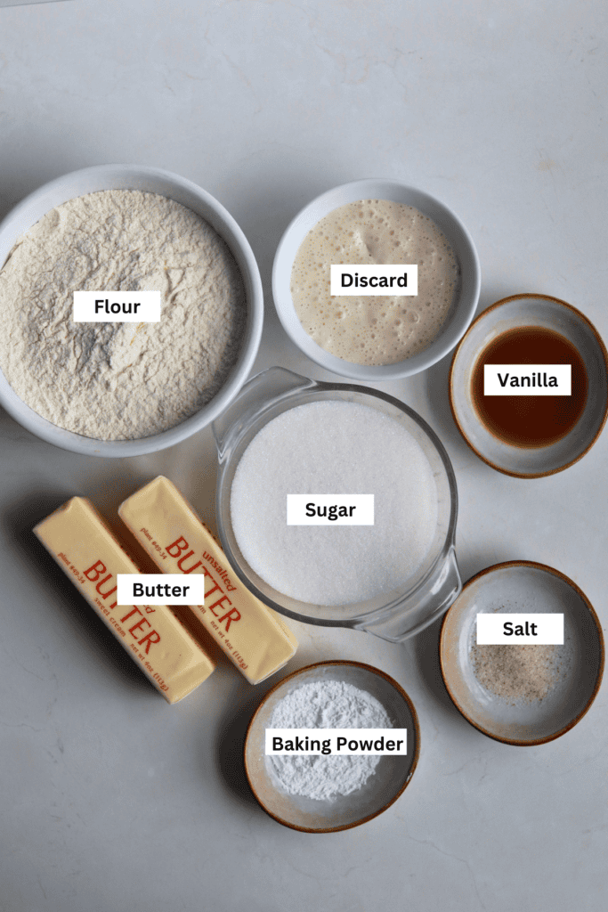ingredients for sourdough crust