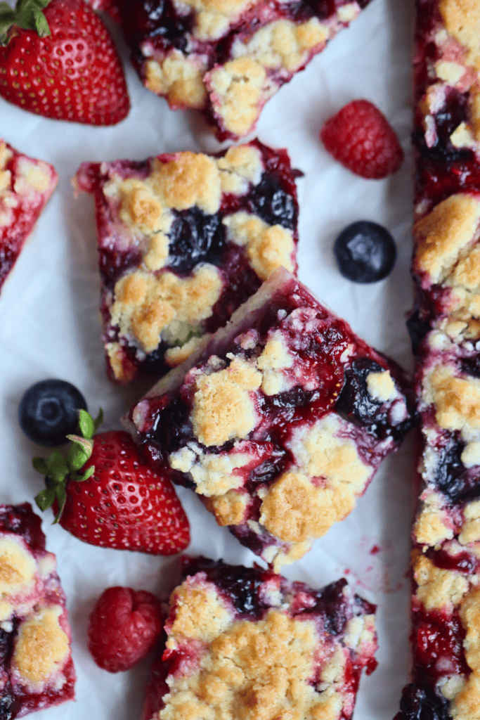 sourdough berry crumble bars