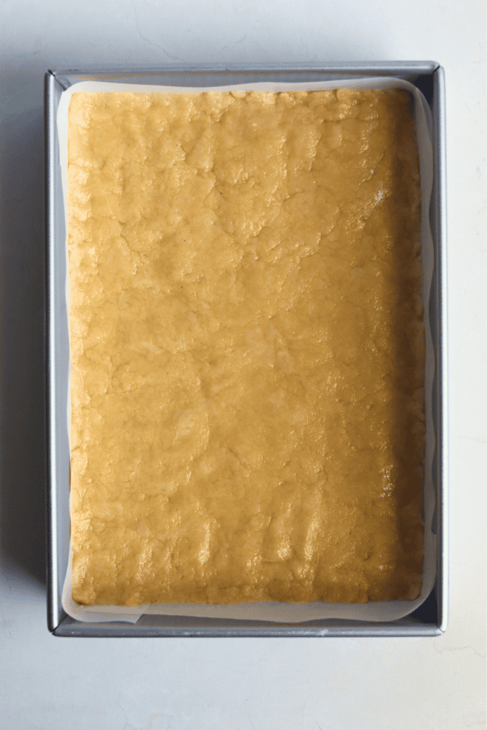 pressed dough onto the pan
