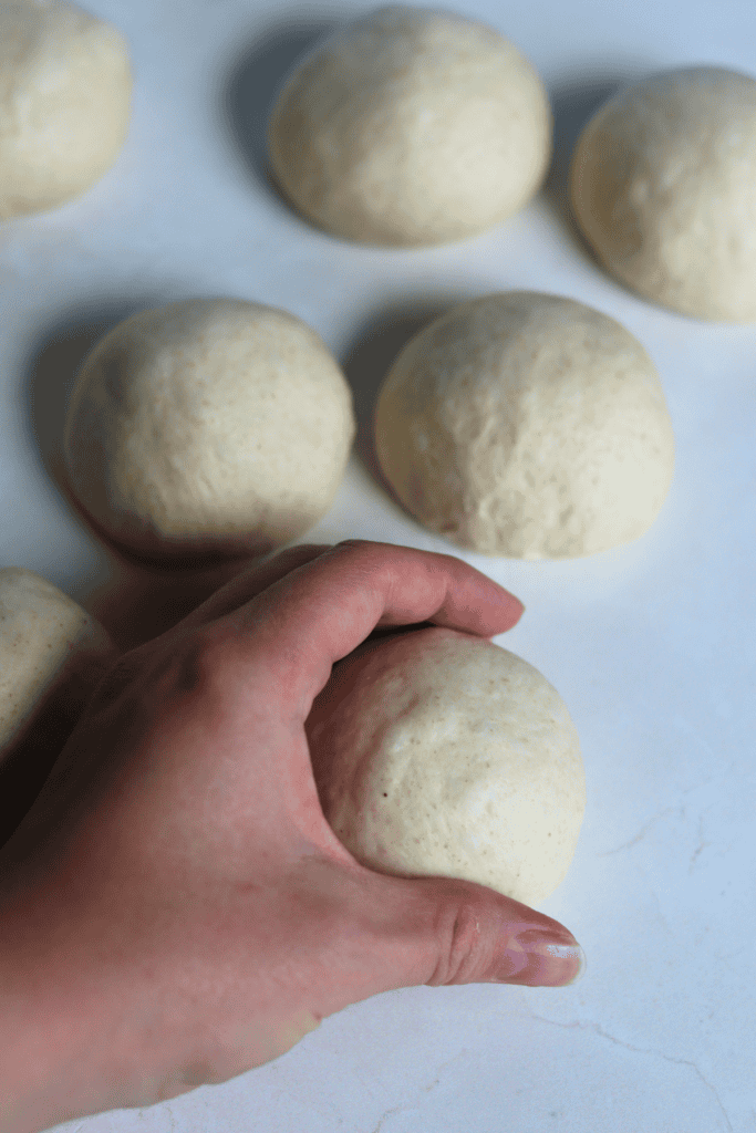 dough shaped into balls