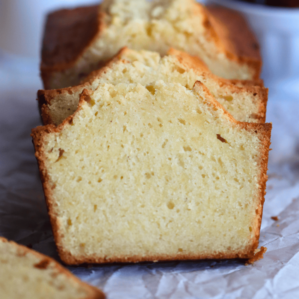 slices of sourdough pound cake