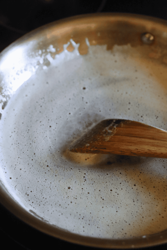 Browning the butter