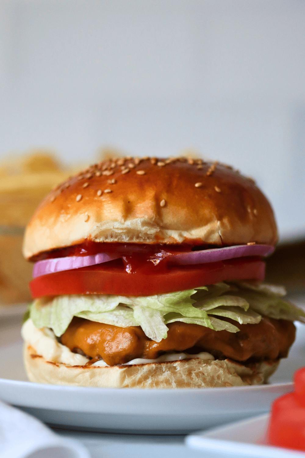 burger with sourdough discard burger buns