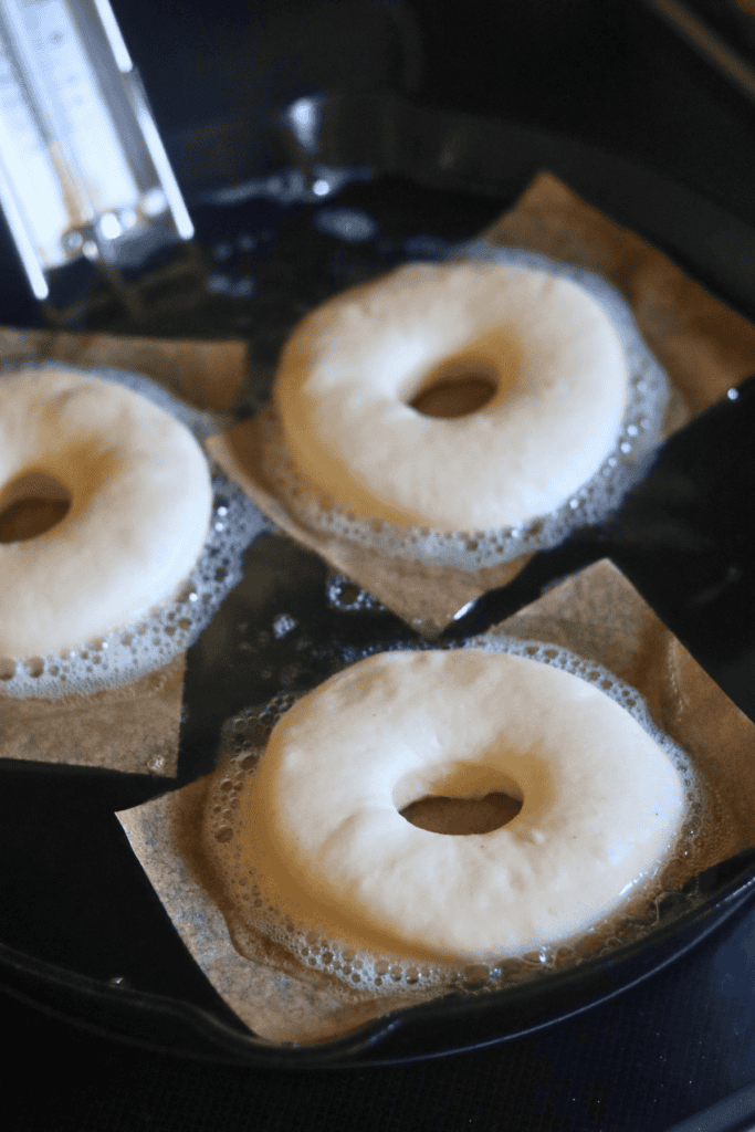 frying the donuts