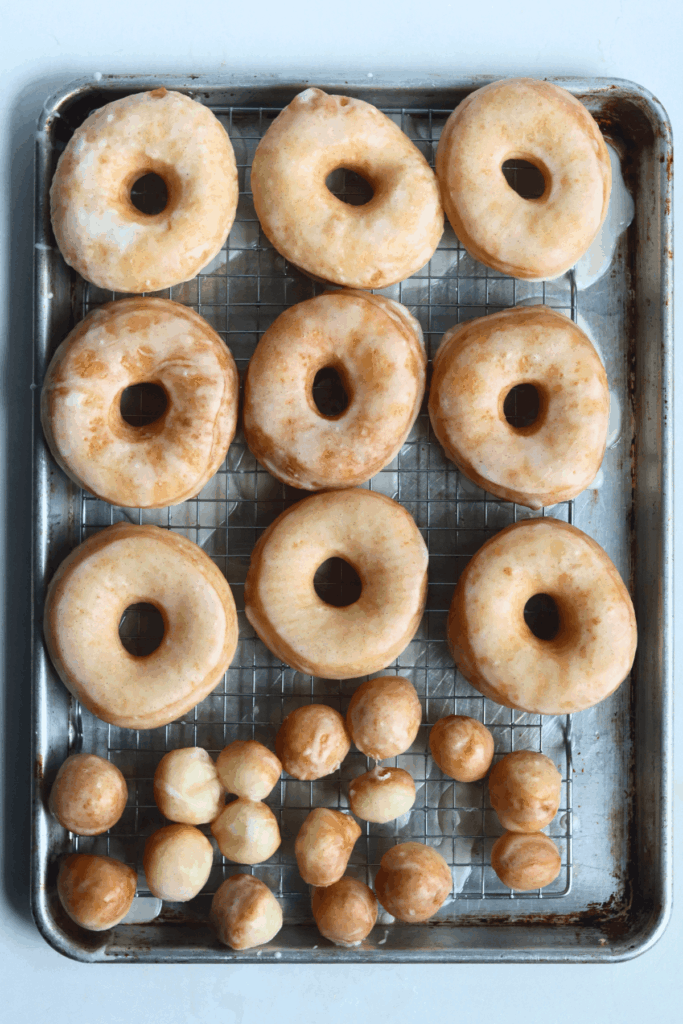 sourdough donuts with vanilla glaze
