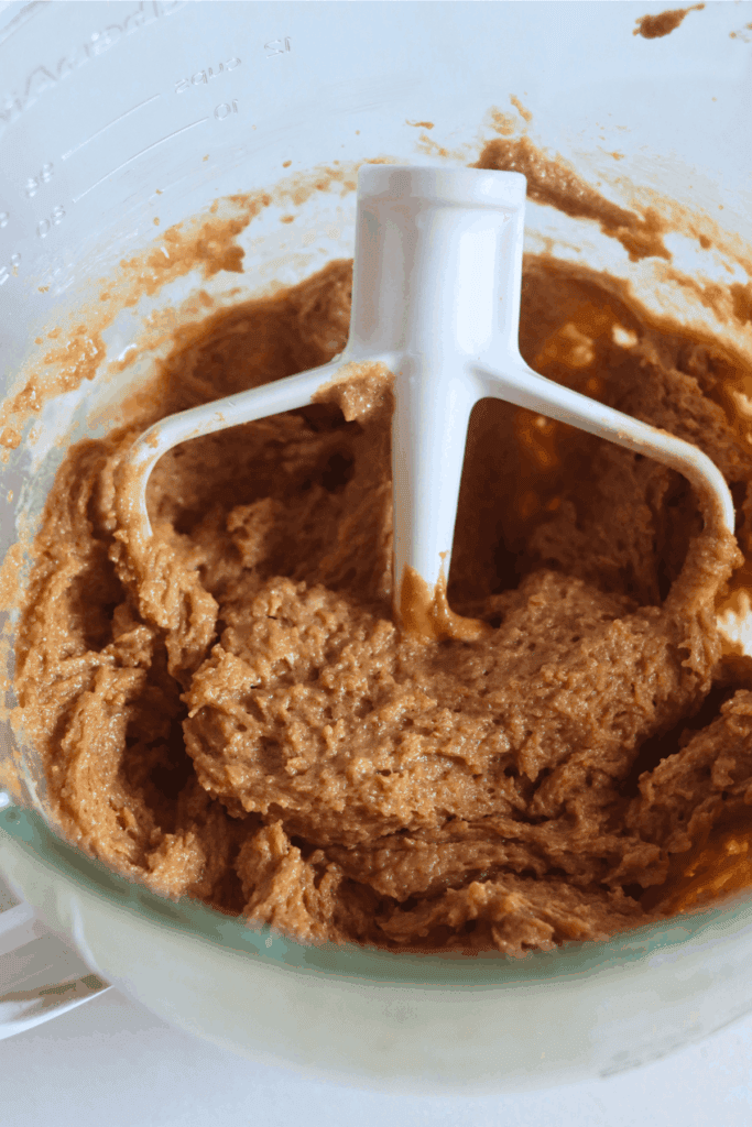 wet ingredients with egg