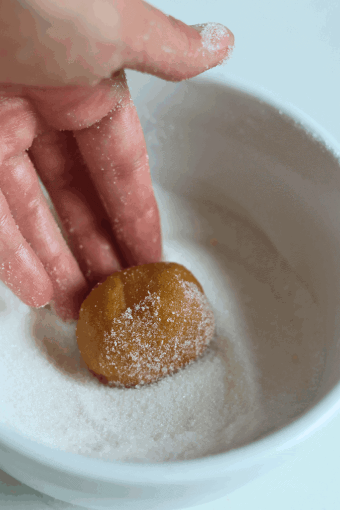 scooped sourdough peanut butter cookie batter