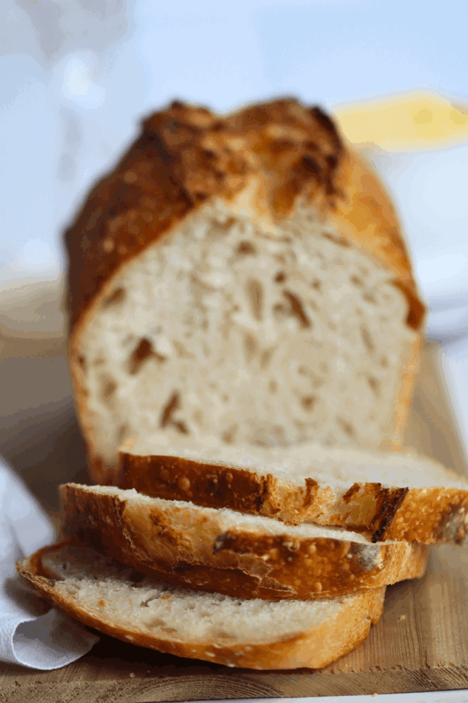 sourdough in a loaf pan