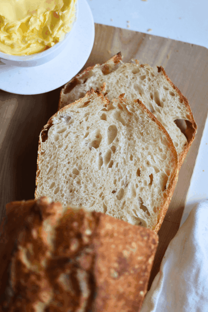 sourdough in a loaf pan