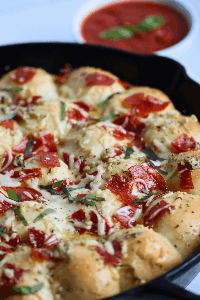 sourdough discard pizza pull apart rolls