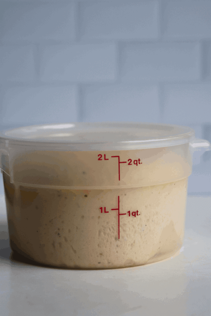 dough that has doubled in size