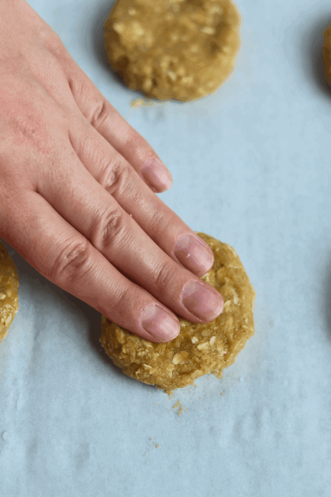 flatten cookie dough
