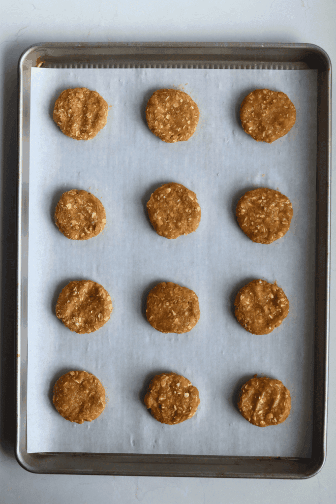 cookies doughs placed on a baking pan
