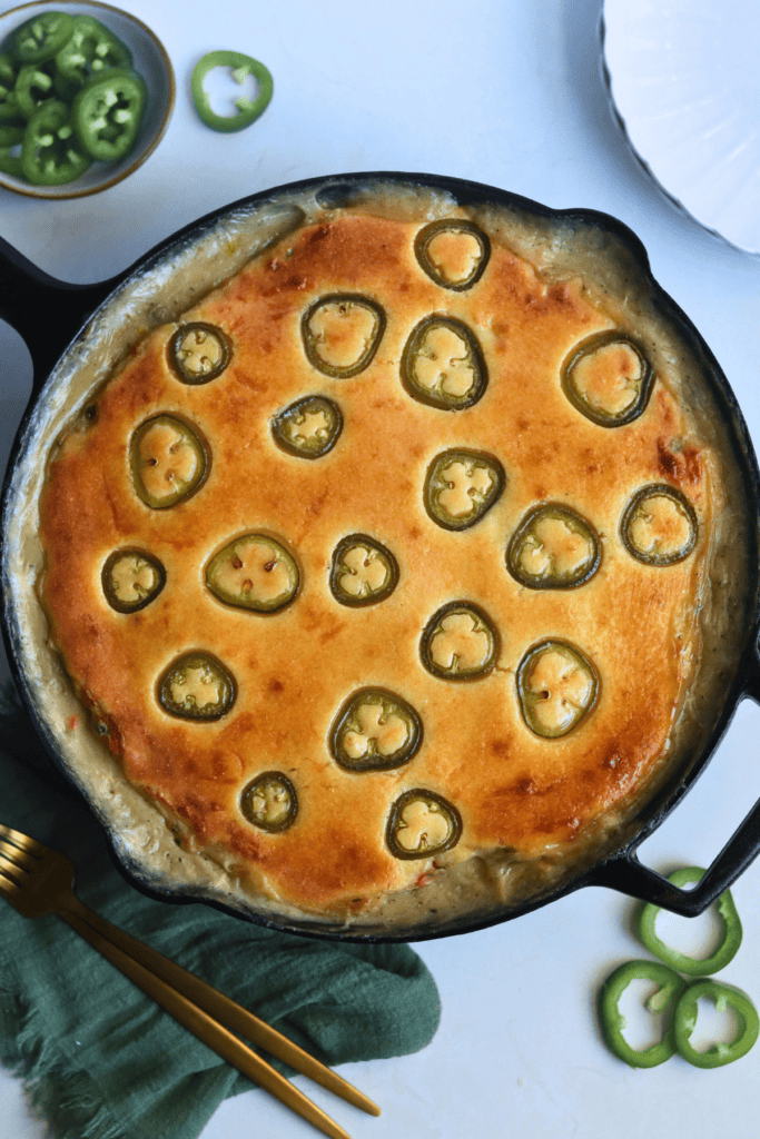 baked sourdough cornbread chicken pot pie