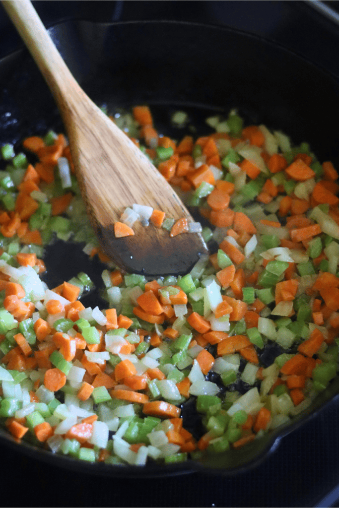 sautéed ingredients in a pan