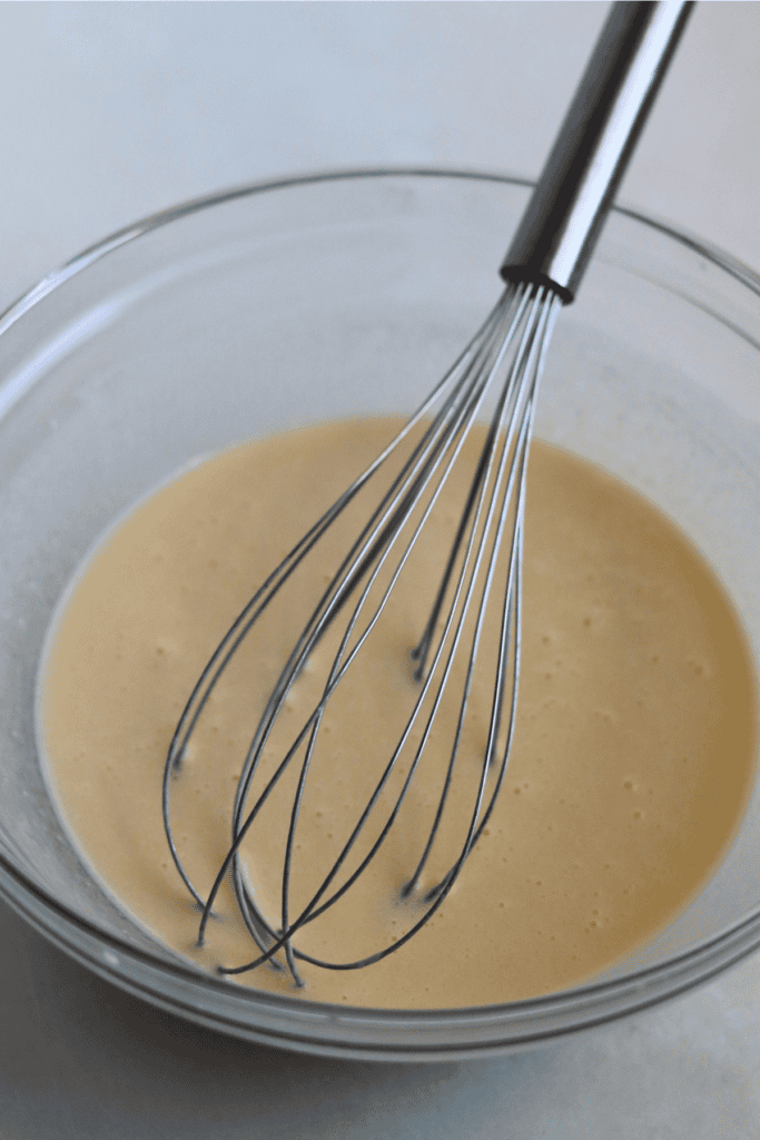 whisked wet ingredients