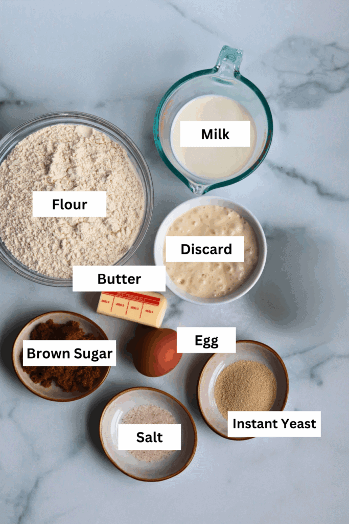 ingredients for cinnamon rolls