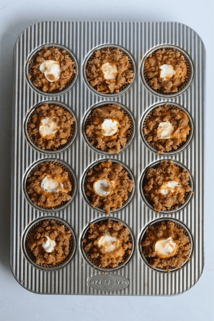 sourdough pumpkin cream cheese muffins